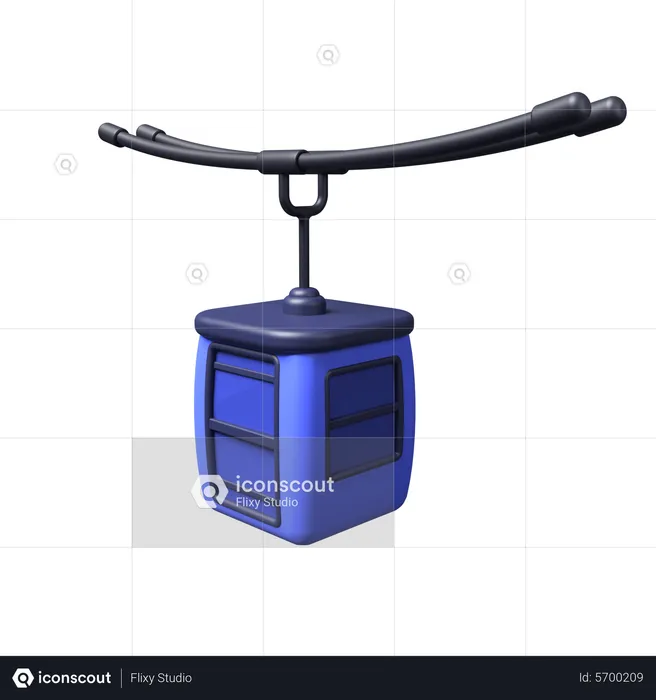 Cable Car  3D Icon