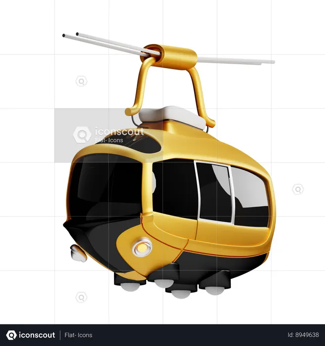 Cable Car  3D Icon