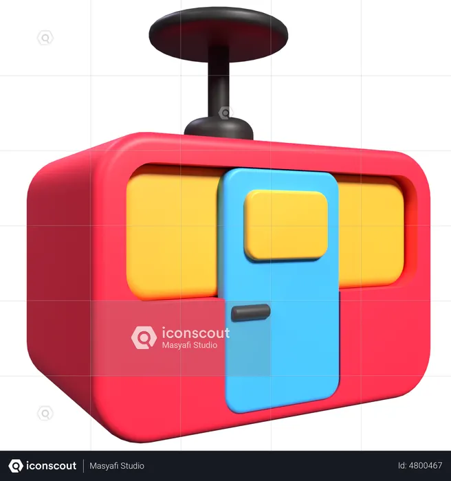 Cable Car  3D Illustration