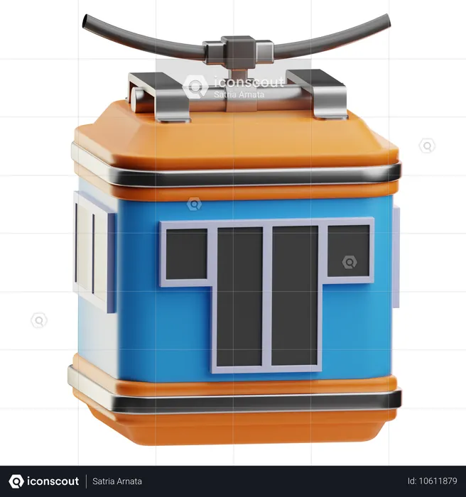 Cable Car Cabin  3D Icon