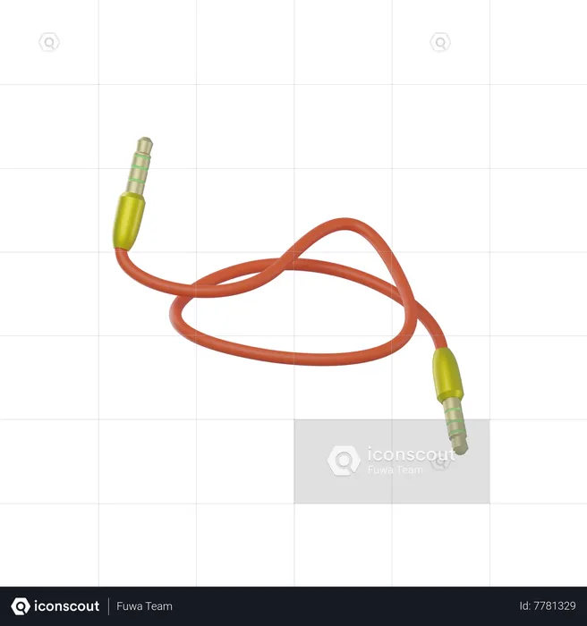 Cable de audio  3D Icon