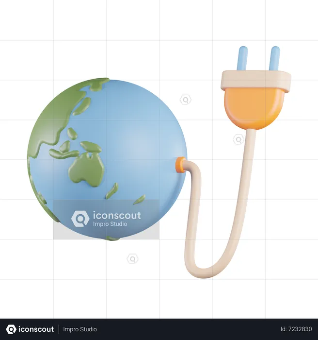 Cable de tierra  3D Icon