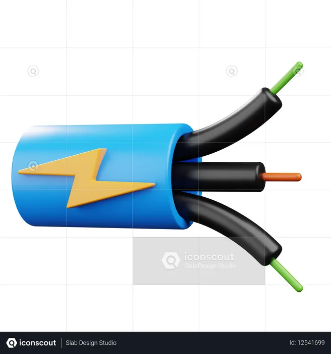 Cabo eletrico  3D Icon