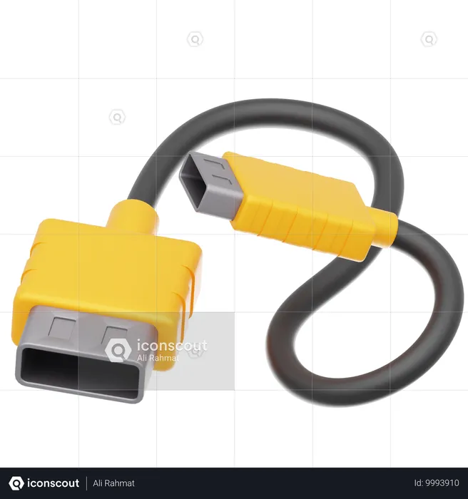 Cabo USB  3D Icon