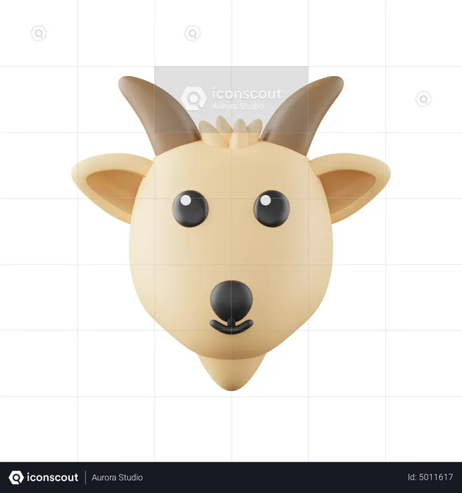 Cabra Emoji 3D Icon