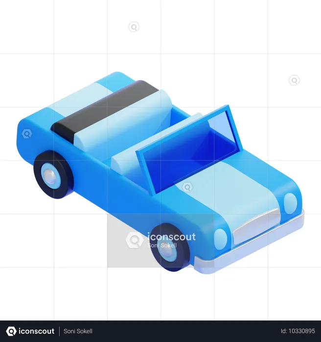 Cabriolet  3D Icon