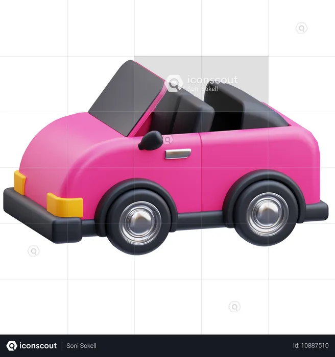 Cabriolet  3D Icon