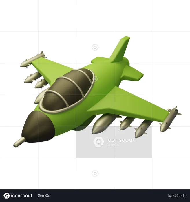 Caça a jato  3D Icon