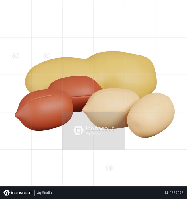 Cacahuètes  3D Icon