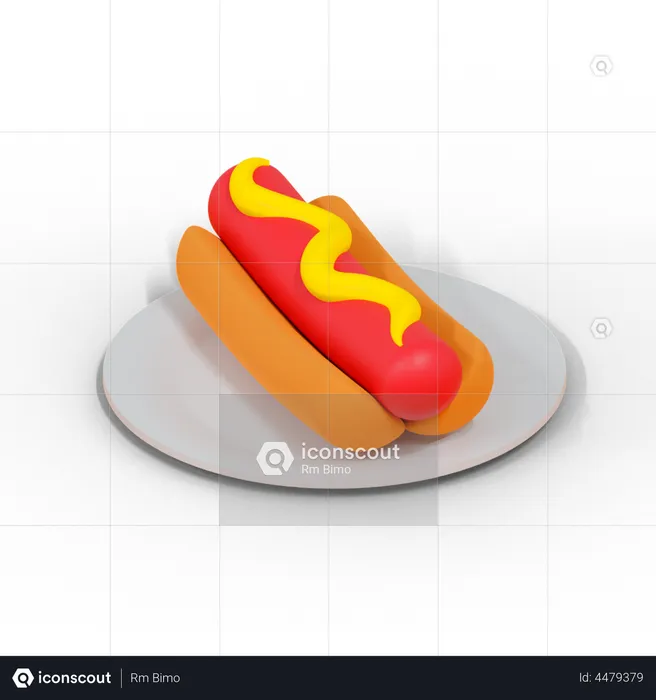 Cachorro-quente  3D Illustration