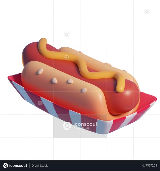 Cachorro-quente  3D Icon