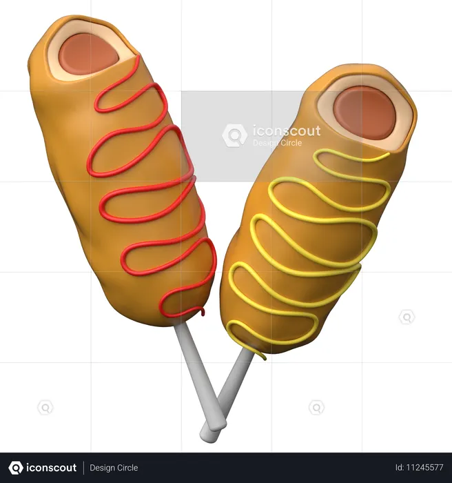 Cachorro-quente  3D Icon