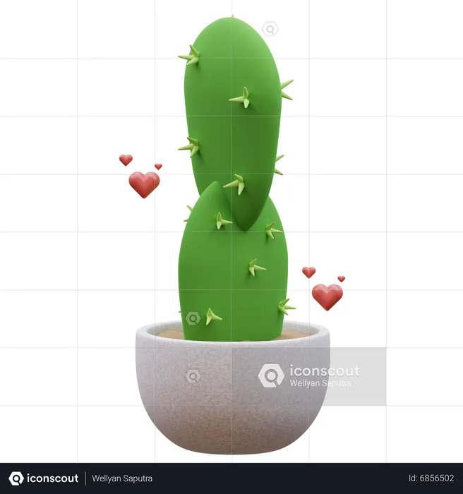 Planta de cacto  3D Icon