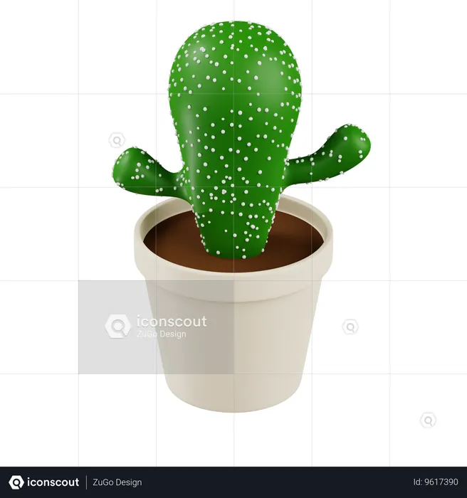 Cactus Plant  3D Icon