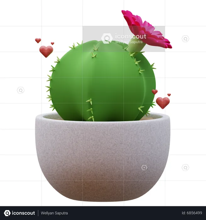 Cactus Plant  3D Icon