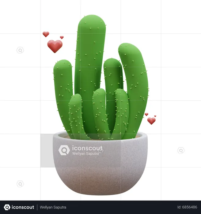 Cactus Plant  3D Icon