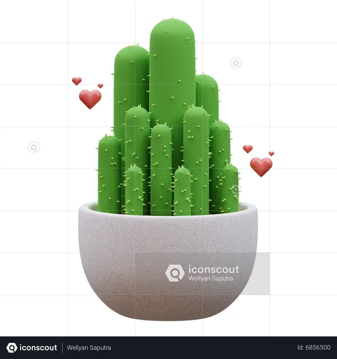 Cactus Plant  3D Icon