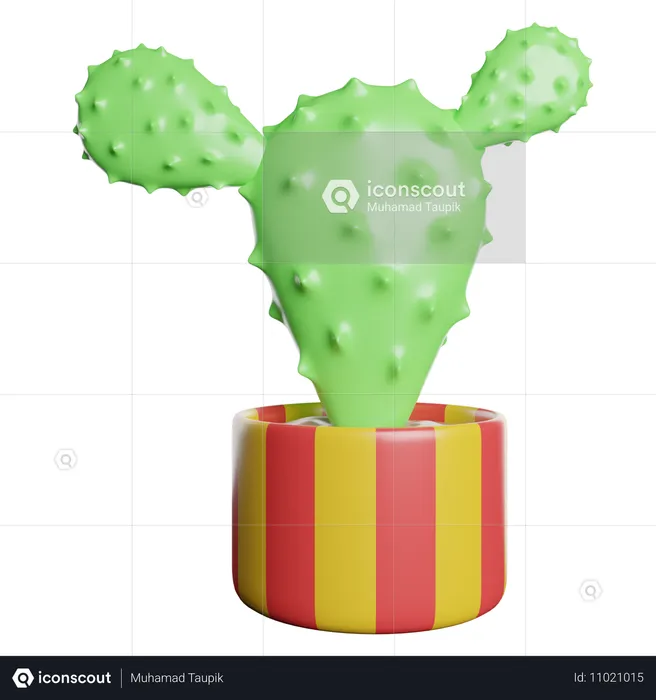 Cactus Pot  3D Icon