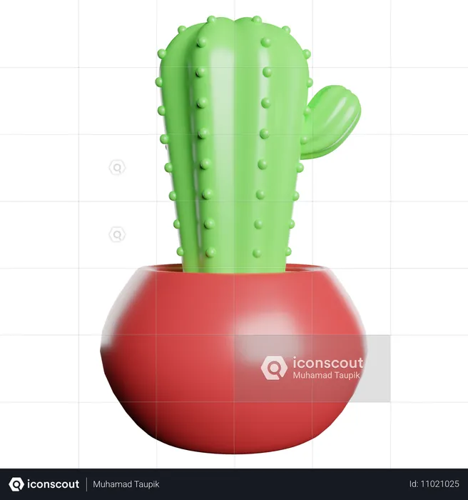 Cactus Pot  3D Icon