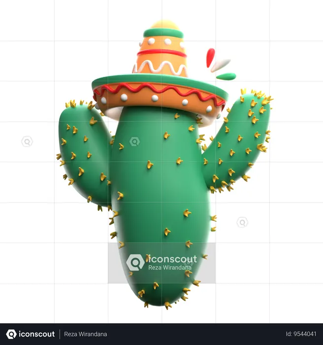 Cactus Pot  3D Icon