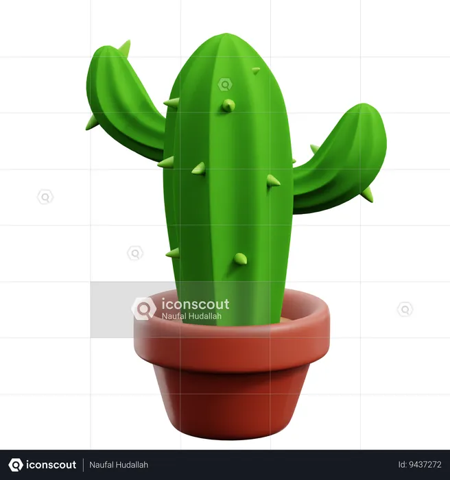 Cactus Pot  3D Icon