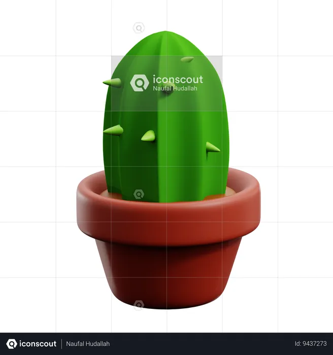 Cactus Pot  3D Icon