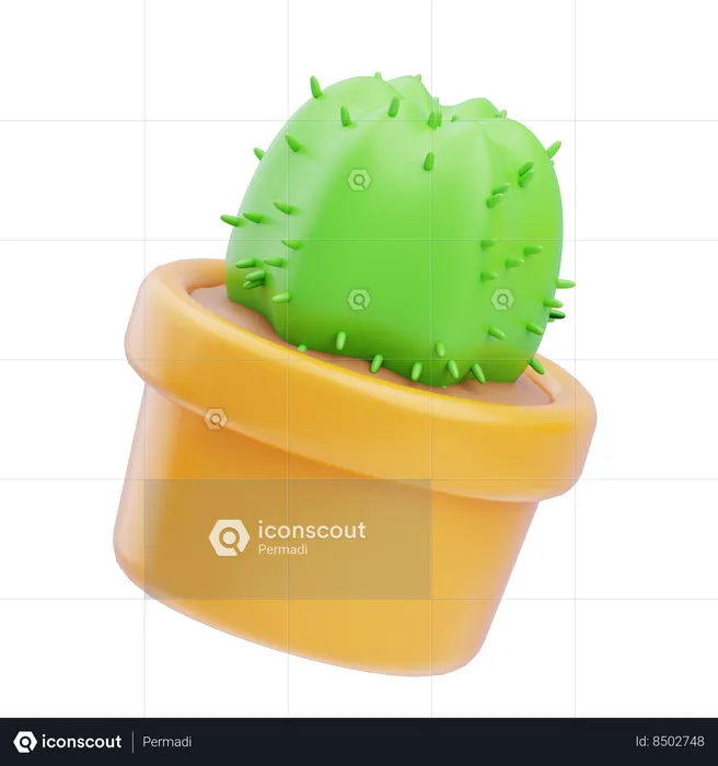 Cactus Pot  3D Icon