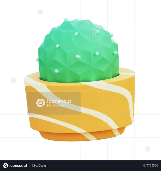 Cactus Pot  3D Icon