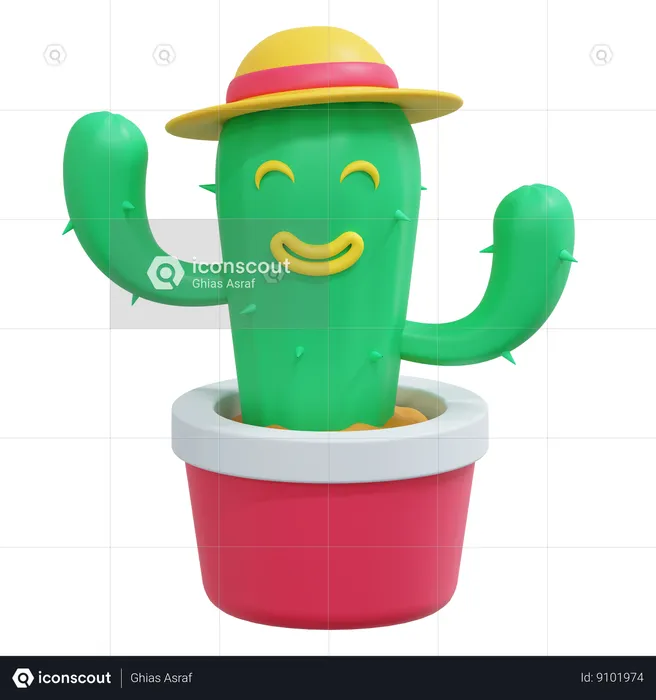 Cactus Tree  3D Icon