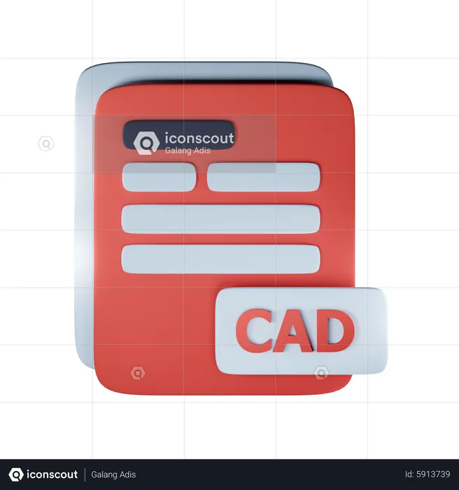 Cad file extension  3D Icon