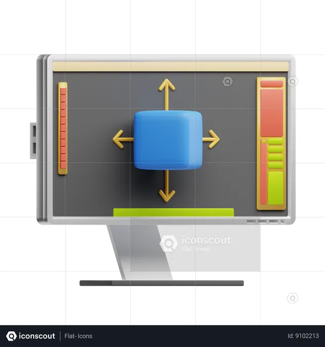 Cad Software  3D Icon