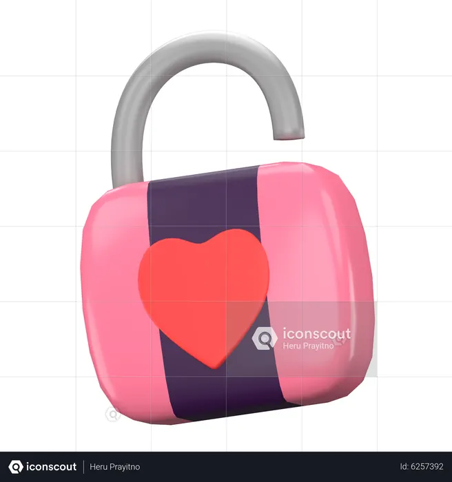 Cadeado aberto  3D Icon