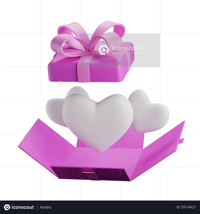 Cadeau d'amour  3D Icon