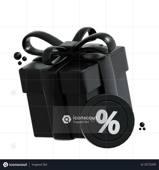 Cadeau du vendredi noir  3D Icon