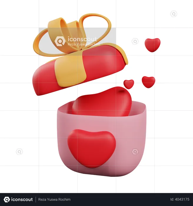 Cadeau de Saint Valentin  3D Illustration