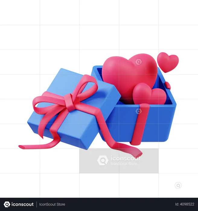 Cadeau de Saint Valentin  3D Illustration