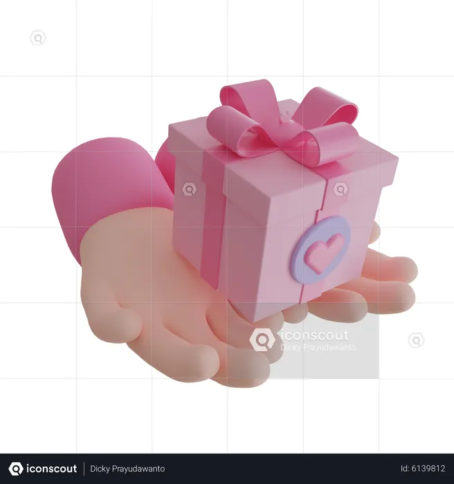 Cadeau de Saint Valentin  3D Icon