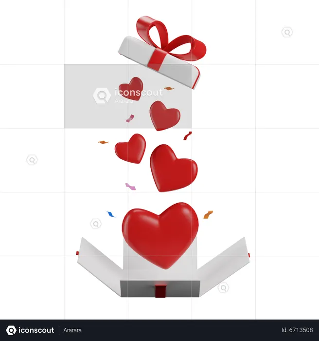 Cadeau de Saint Valentin  3D Icon