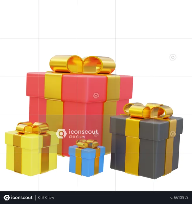 Cadeaux de noël  3D Icon