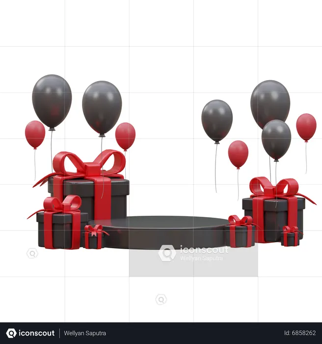 Podium de cadeaux  3D Icon