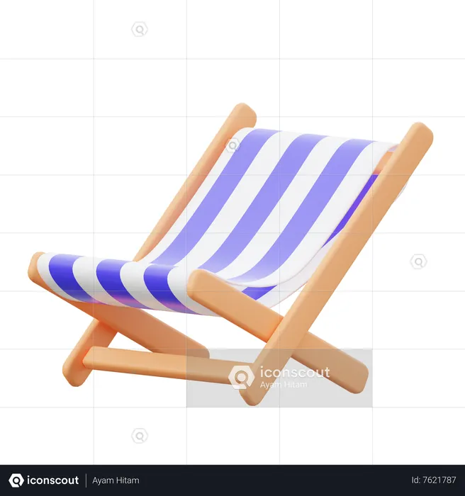 Cadeira de praia  3D Icon