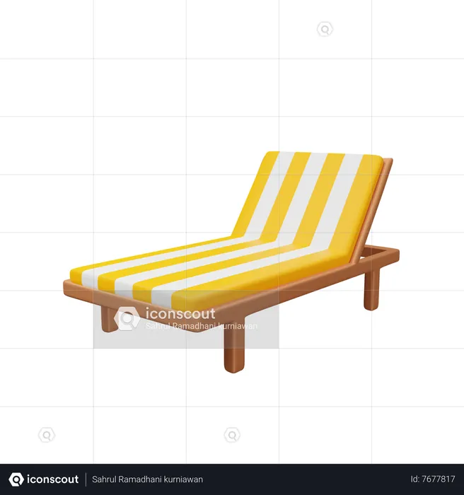 Cadeira de praia  3D Icon