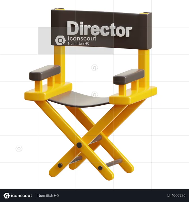 Cadeira de diretor de cinema  3D Illustration