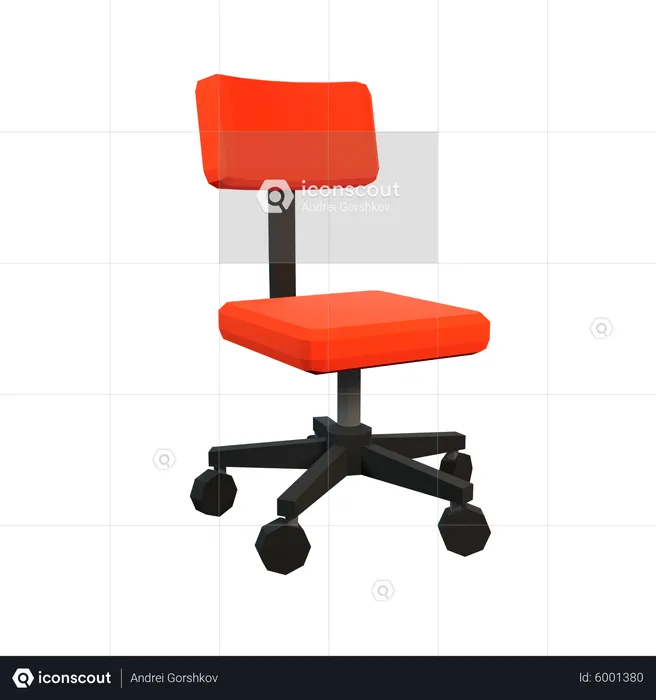 Cadeira em movimento  3D Illustration
