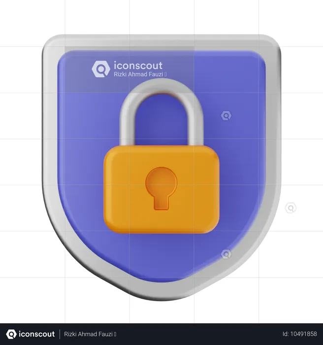 Protection par cadenas  3D Icon