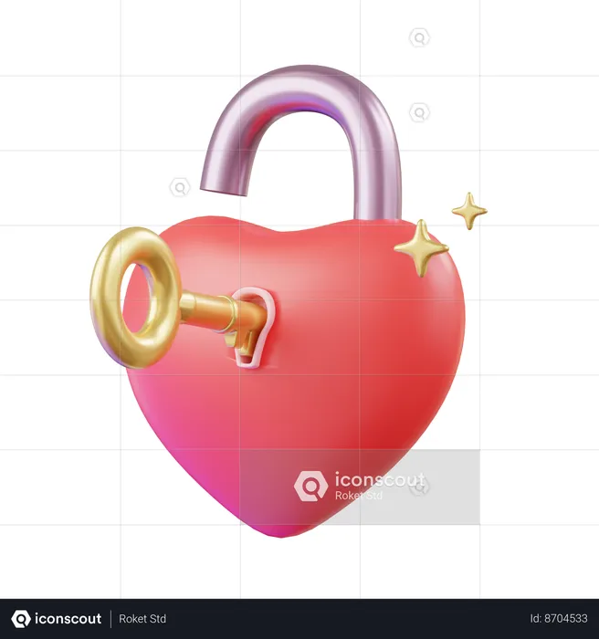 Cadenas coeur  3D Icon