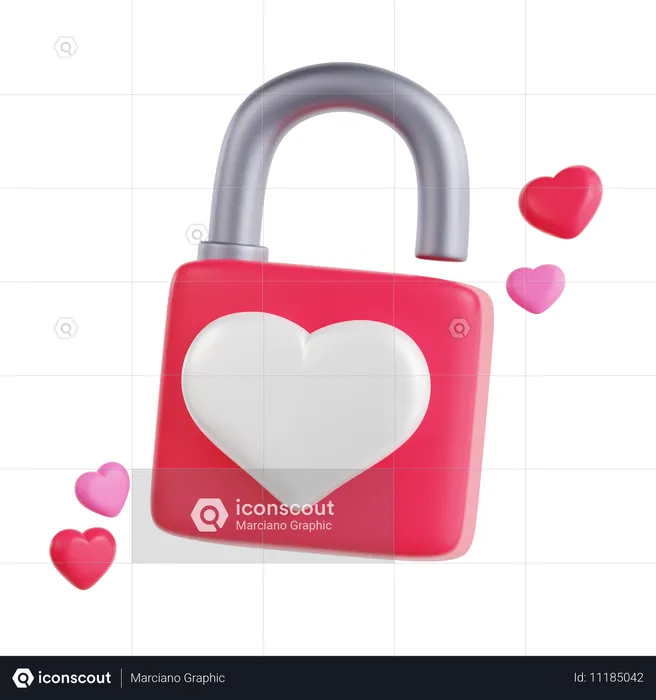 Serrure d'amour  3D Icon