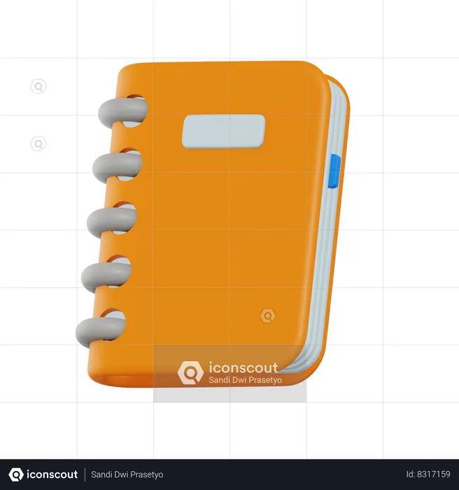 Caderno  3D Icon