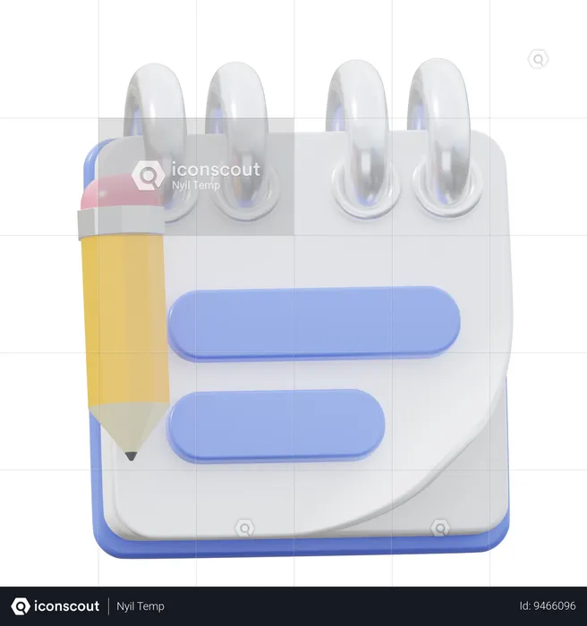 Caderno  3D Icon