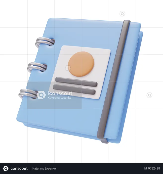 Caderno  3D Icon